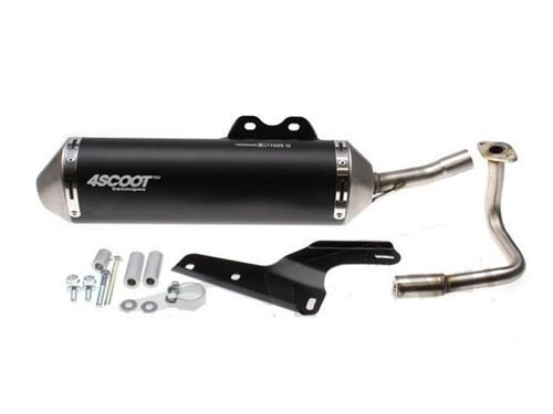 Tecnigas 4Scoot Uitlaat Zwart China 4T
