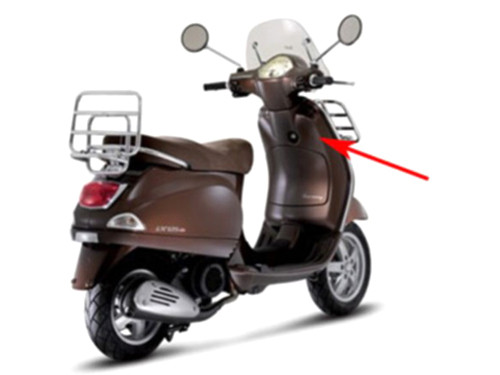 Beenschild Marrone Bruin 112/a Vespa LX