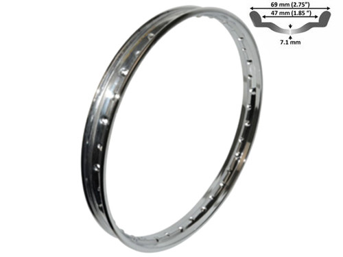 Velg Spaak 1.85x18inch Universeel Chroom
