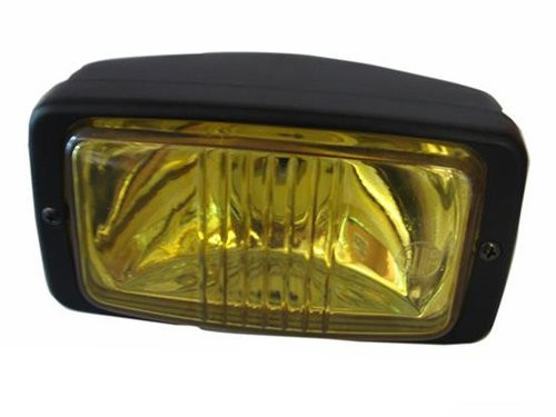 Koplamp Universeel Rechthoekig 14cm Zwart/Geel GUIA