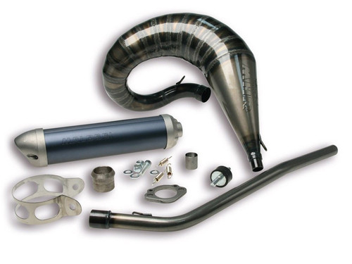 Malossi MHR Uitlaat Blank + Demper Aluminium Derbi Senda