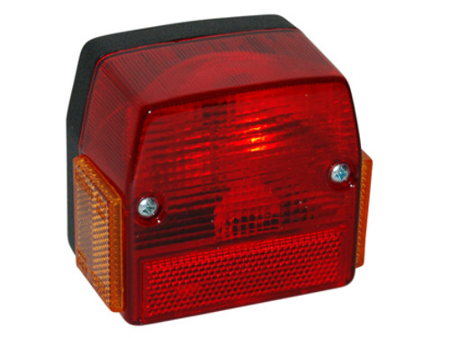 Achterlicht Zwart/Rood + Reflectoren Puch Maxi 2-Speed
