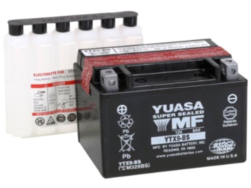 Yuasa Accu YTX9-BS + Zuurpakket o.a. Malaguti Centro / Piaggio Zip 4T