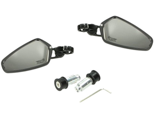 Spiegel Set Klem Stuur CNC Motorfiets/Scooter Zwart Universeel