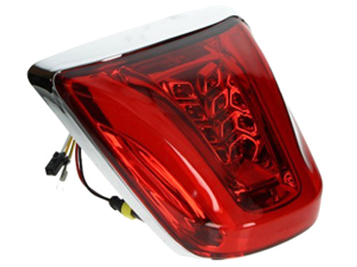 Achterlicht Led Tube Chroom/Rood Vespa Primavera/Sprint