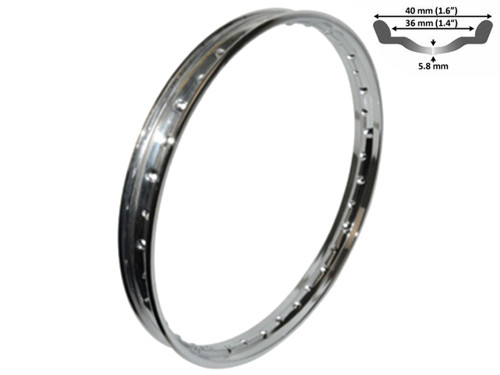 Velg Universeel 1.40-17 3.0mm WM Chroom