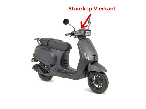 Stuurkap Vierkant Mat Grijs AGM VX50