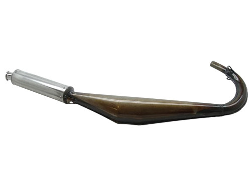 Uitlaat Blank + Demper Aluminium Yamaha DT 2003> / Malaguti XTM/XSM