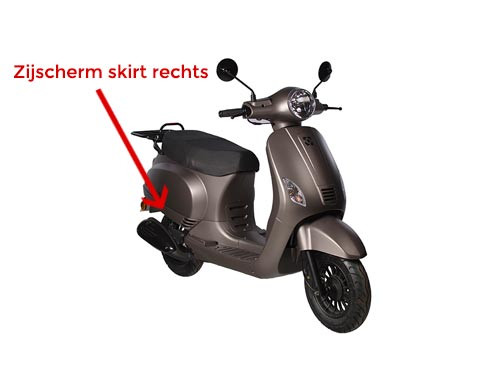 Zijskirt Rechts Titanium AGM VX50/VX50S