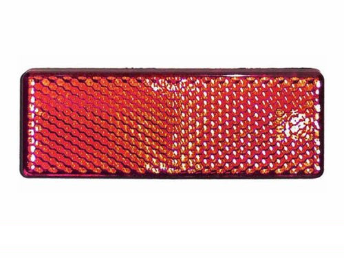 Reflektor Rechthoek Plak CE 85.5x31.5mm Rood