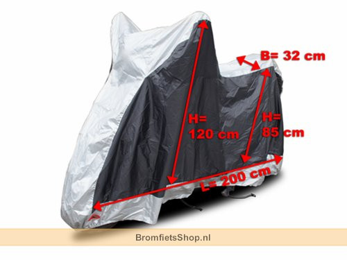Mokix Scooter/Motor Hoes 200x32x120cm PVC Zwart/Grijs