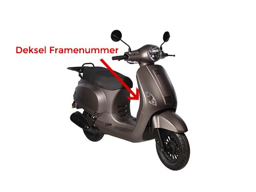 Deksel Framenummer Titanium AGM VX50/VX50S