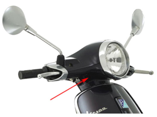 Stuurkap Onder Vulcano Zwart 98/a Vespa Primavera