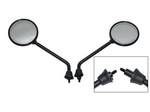 Spiegelset Origineel Model Schroefdraad E-Mark Mat Zwart Vespa LX