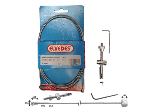 Elvedes Kabel Achterrem Universeel Scooter Moer