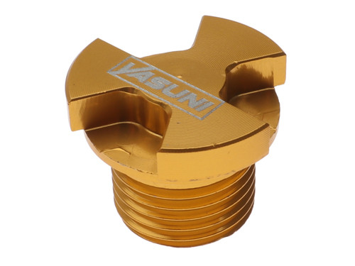 Yasuni Pro Race Olie Vulplug Goud CNC Aluminium M16x1.5 Derbi Senda