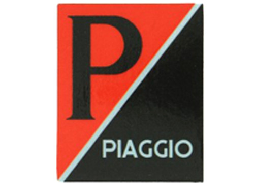 Sticker Logo Voorscherm Zwart/Rood Vespa Primavera/Sprint/LX