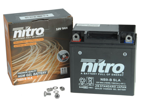 Nitro Accu NB9-B Gel Piaggio Fly / Vespa ET4/LX 4t/LXV/S 4T / Gilera Runner 50/Runner180