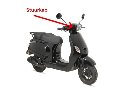 Stuurkap Vierkant Glans Zwart AGM VX50