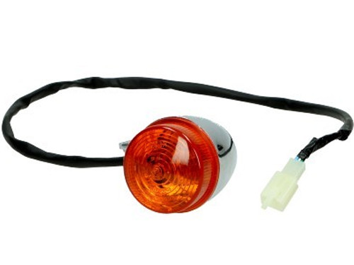Knipperlicht Oranje/Chroom Links Voor Retro China 4T