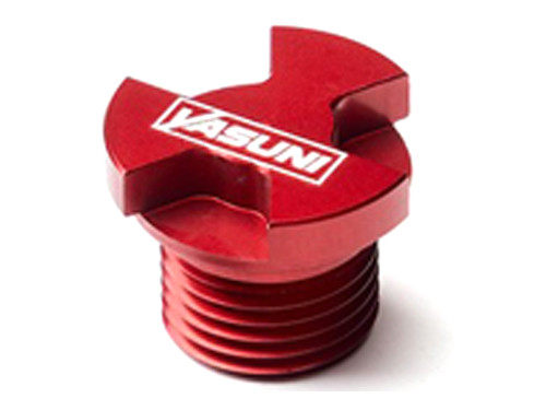 Yasuni Pro Race Olie Vulplug Rood CNC Aluminium M16x1.5 Derbi Senda