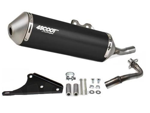 Tecnigas 4Scoot Uitlaat Zwart Piaggio 4T 2V