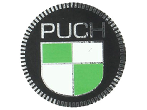 Sticker Logo 50mm Zwart/Wit/Groen Puch