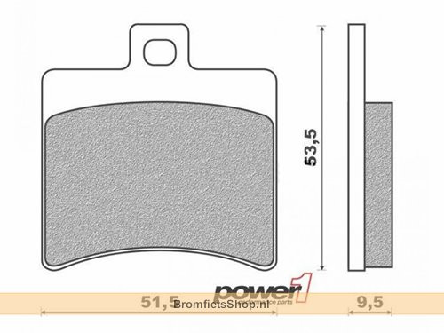 RMS Remblok Set Aprilia SR 2000 Achter (Morini Motorblok)