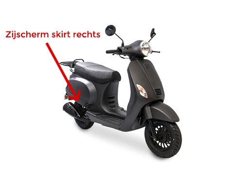 Zijscherm Skirt Rechts Mat Grijs AGM VX50/VX50S