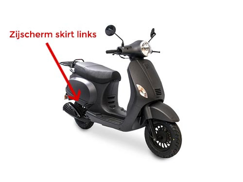 Zijscherm Skirt Links Mat Grijs AGM VX50/VX50S