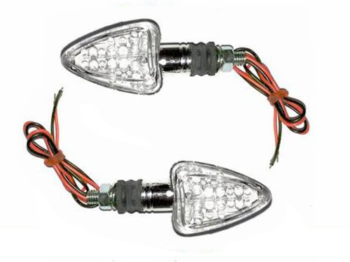 Knipperlicht Set Driehoek 12 Leds Chroom/Transparant Universeel