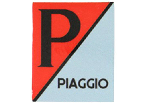 Sticker Logo Voorscherm Grijs/Rood Vespa Primavera/Sprint/LX