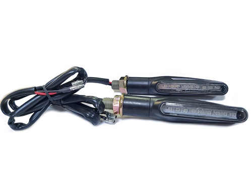 Knipperlicht Set Audi Zwart/Transparant o.a. Aprilia RX/SX / Derbi Senda / Gilera RCR/SMT / Malaguti XSM/XTM / MBK X-limit / Motorhispania Furia/RYZ / Peugeot XP6/XPS / Rieju RR/Spike/MRT/MRX/SMX / Yamaha DT