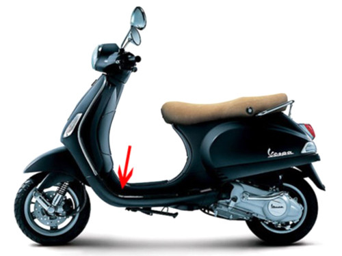 Voorspatbord Zwart Grafite 79/A Vespa LX FL