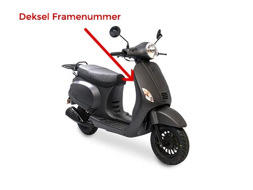 Deksel Framenummer Mat Grijs AGM VX50/VX50S