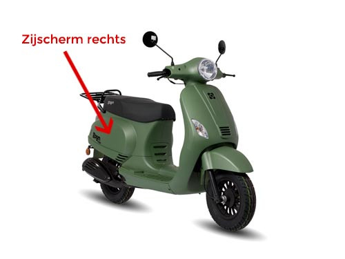 Zijscherm Rechts Mat Groen AGM VX50/VX50S