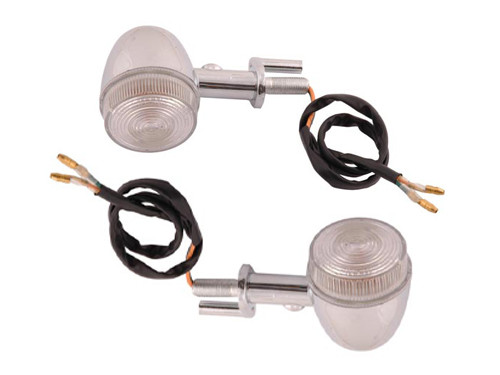 Knipperlicht Set Achter Chroom/Transparant China Retro