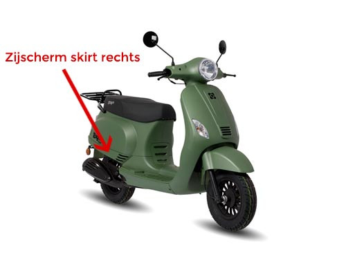Zijscherm Skirt Rechts Mat Groen AGM VX50/VX50S