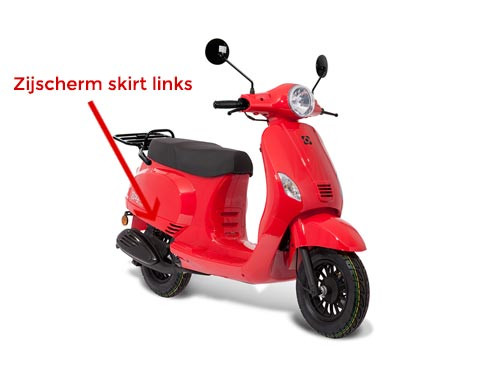 Zijscherm Skirt Links Rood AGM VX50/VX50S