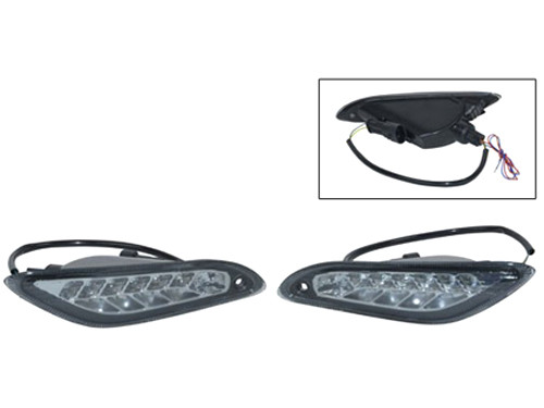 Knipperlicht Set Achter Led + Dagrijverlichting Zwart/Smoke Vespa Primavera/Sprint