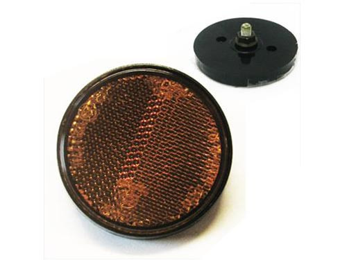 ZIJREFLECTOR ROND 60mm ORANJE BOUT M5 CE
