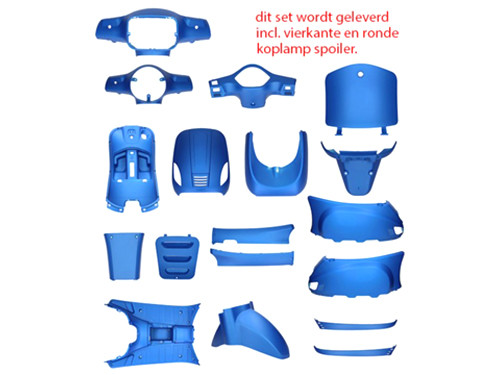 Plaatwerk Set 17-Delig Mat Blauw China LX