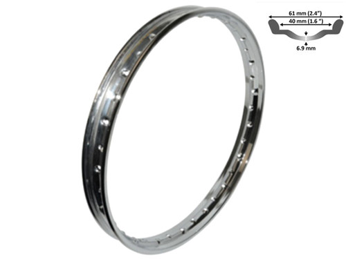 Velg Spaak 1.40x16inch Universeel Chroom
