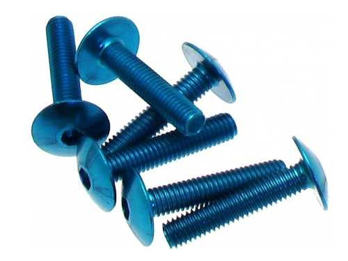 Inbus Bout Bol Set M6x15 6-Delig Blauw