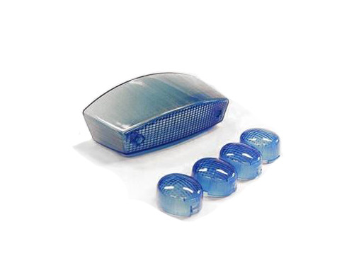 Glas Set Knipperlicht + Glas Achterlicht Blauw Beta Ark 