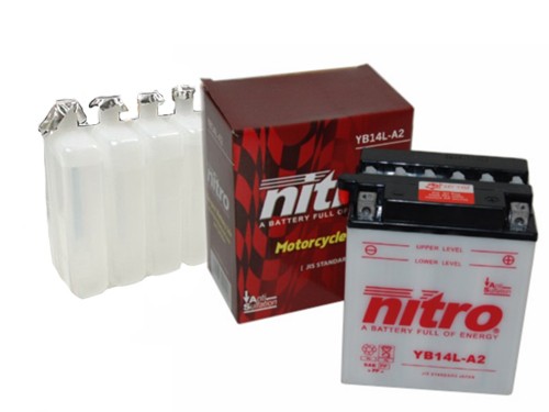 Nitro Accu NB14L-A2  (YB14L-A2) + Zuurpakket
