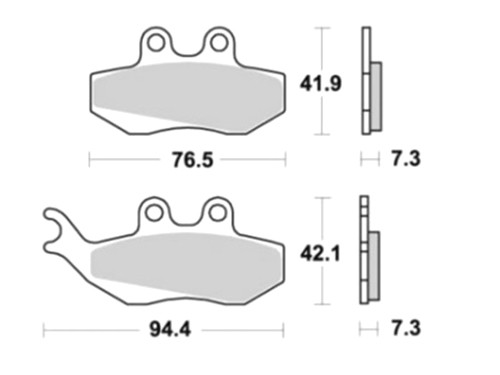 SET OF BRAKE PADS