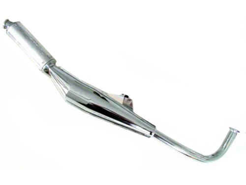 Tecno Uitlaat Chroom + Aluminium Demper Tomos Revival / Streetmate