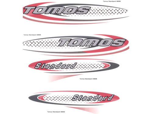 stickerset standard rood/zwart/zilver