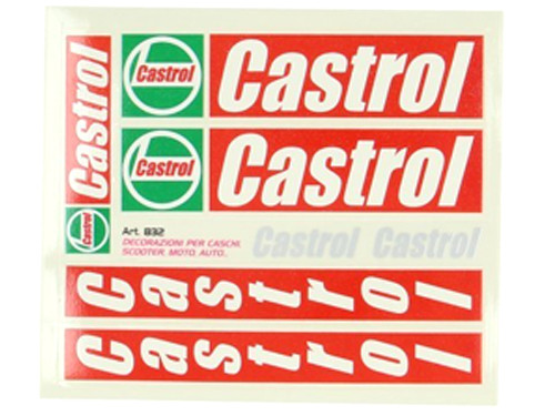 Stickerset Castrol 5-Delig Rood